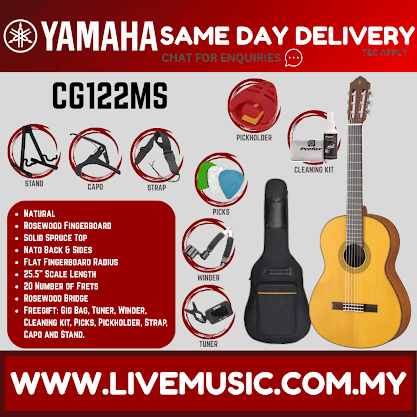 Yamaha CG122MS Spruce Top Classical Guitar ( CG-122MS )