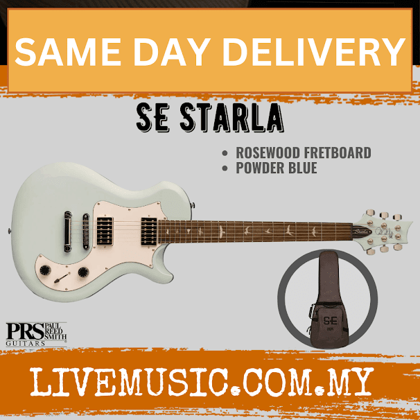 PRS SE Starla Electric Guitar with Bag - Powder Blue