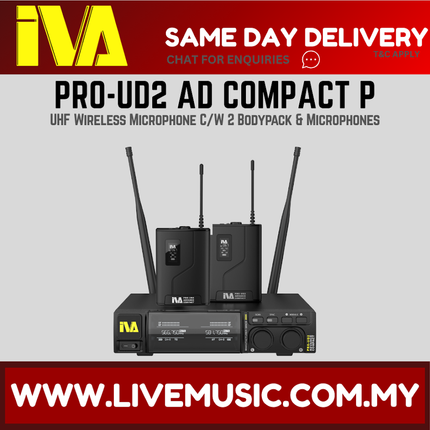 IVA PRO-UD2 AD Compact P UHF Wireless Microphone System ( PROUD2 / PRO UD2 )