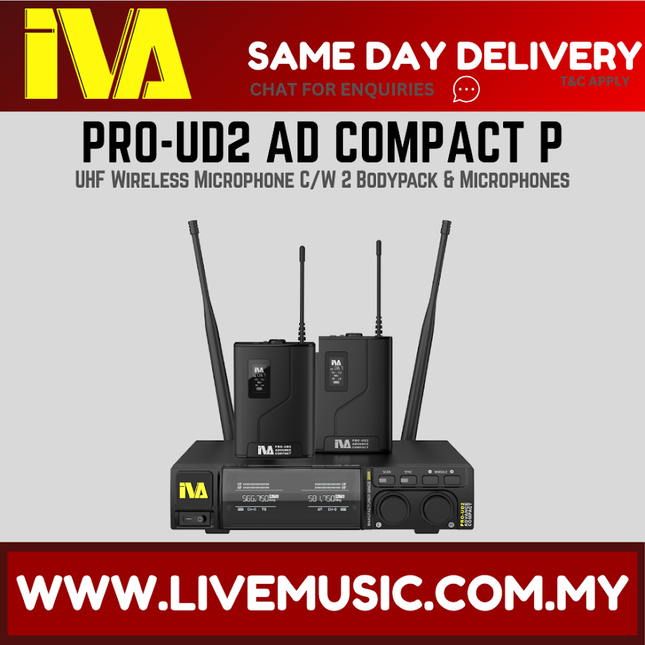 IVA PRO-UD2 AD Compact P UHF Wireless Microphone System ( PROUD2 / PRO UD2 )