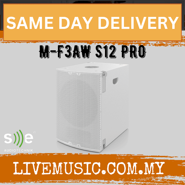 SE Audiotechnik M-F3A S12 PRO Active Subwoofer With DSP - White (S12PROW S12-PROW)