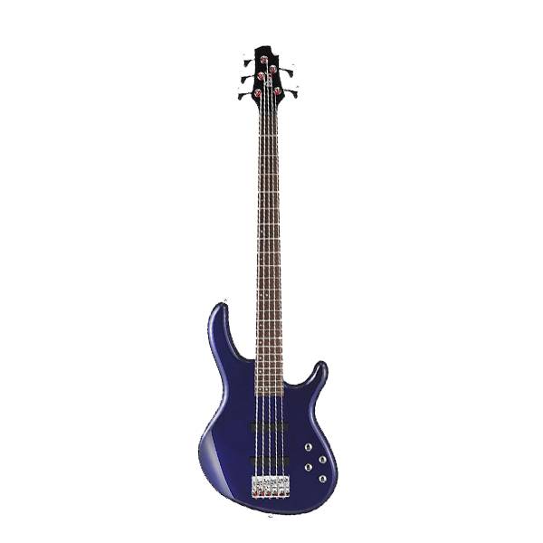 Cort Action Bass V Plus 5-Strings Bass Guitar Jatoba Fretboard with Bag - Blue Metallic (Action/V Plus)