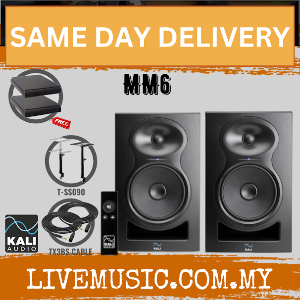 Kali Audio MM-6 6” Multimedia Speaker With Speaker Monitor Stand And Isolation Pad - Pair ( MM6 / MM 6 )