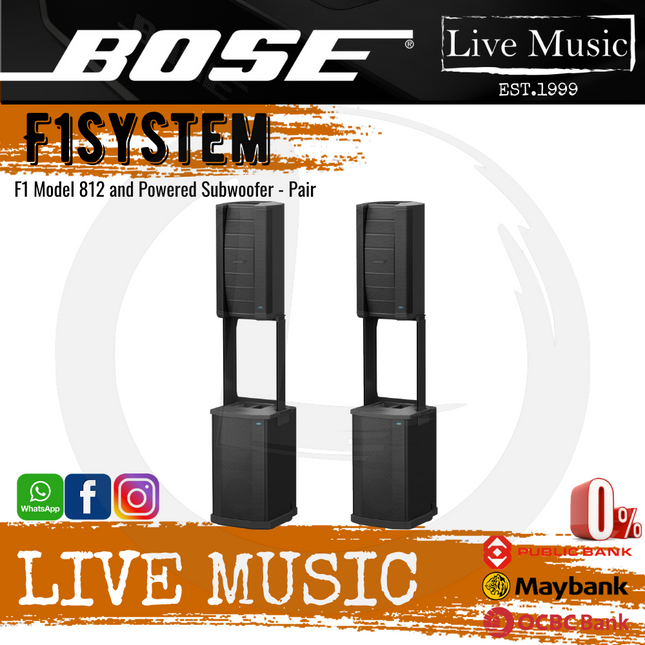 Bose F1 Model 812 and Powered Subwoofer - Pair (F1System/F1-System)
