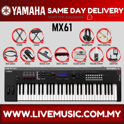 Yamaha MX-61 61-Key Music Synthesizer Keyboard (MX61 / MX 61)