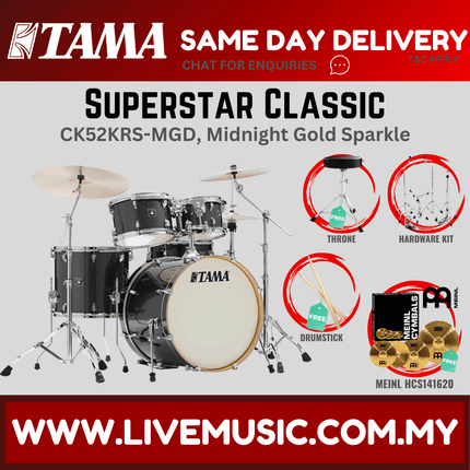 Tama Superstar Classic CK52KRS 5-Piece Drum Set With HCS141620 Cymbal Set - ( CK-52KRS )