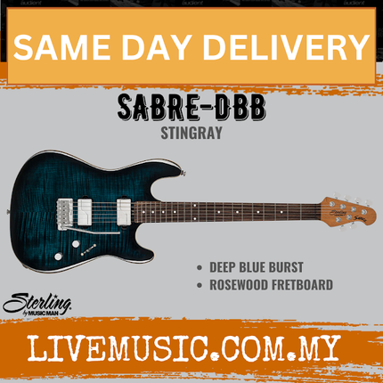 Sterling SABRE-DBB Electric Guitar Rosewood Fretboard - Deep Blue Burst ( SABREDBB / SABRE DBB )