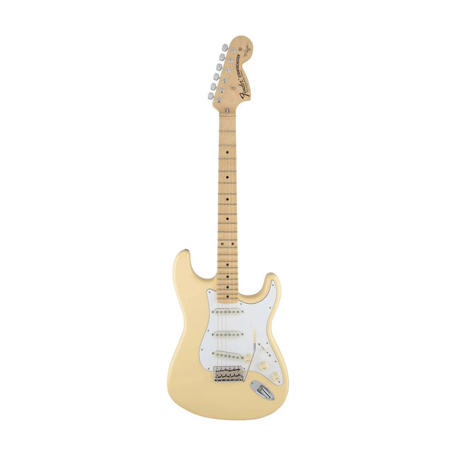 Fender Artist Yngwie Malmsteen Stratocaster Guitar, Scalloped Maple Fretboard with Hardshell Case - Vintage White