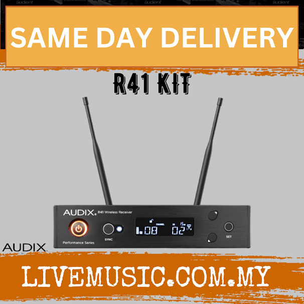 Audix R41 KIT A Performance Series Single-Channel UHF Diversity Receiver Microphones (R41 KIT/R41-KIT)