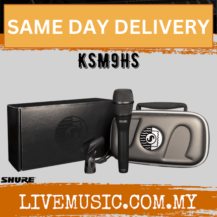 Shure KSM9HS Handheld Vocal Microphone - Black ( KSM 9 HS / KSM9 HS )
