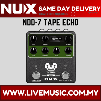NUX NDD7 Verdugo SRS Tape Echo Effects Pedal ( NDD 7 / NDD-7 )