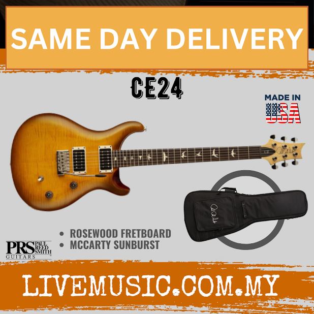 PRS CE24 Electric Guitar w/Bag, McCarty Sunburst