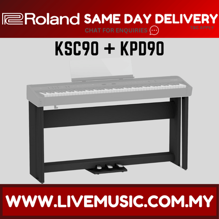 Roland KPD-90 + KSC-90 Original Stand Design for FP-90x Digital Piano - Black ( KPD90 / KSC90 / FP90x )