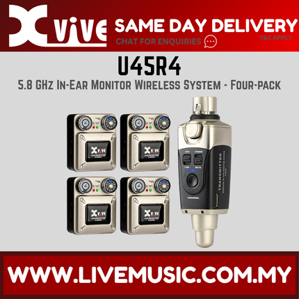 Xvive U45 / U45R2 / U45R / U45T / U45R4 / U45T9 5.8GHz Wireless In-Ear Monitoring System
