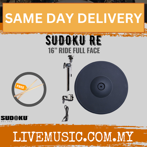 Sudoku 16” RE Electric Drum Ride Full Face Cymbal