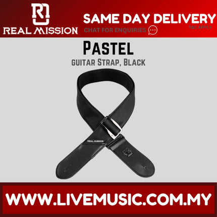 Real Mission Pastel Series Guitar Strap - Aqua / Black / Grey / Pink / White / Sky Blue