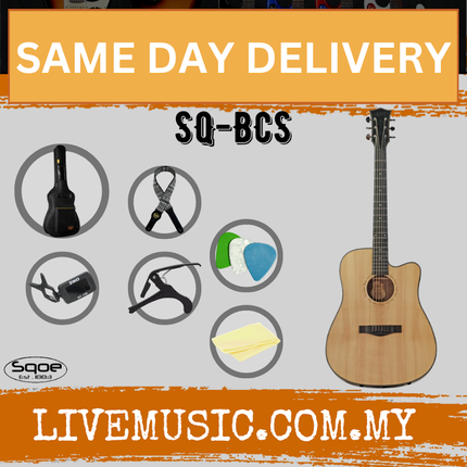 Sqoe SQ-BCS 41Inch Acoustic Guitar, Spruce Top, Natural ( SQ-BCS / SQBCS )