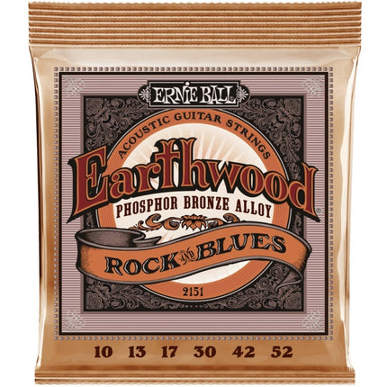 Ernie Ball 2151 Rock And Blues Earthwood Phosophor Bronze Acoustic Strings (10-52/EB2151)