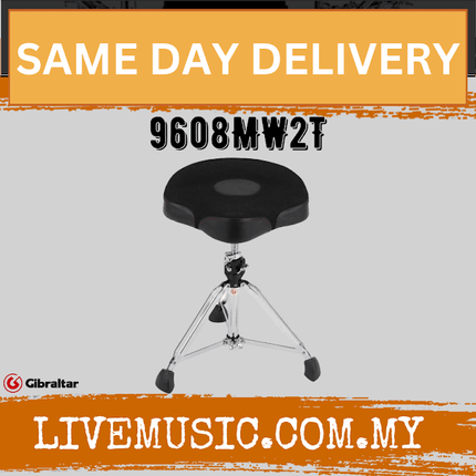 Gibraltar 9608MW2T Airtech Oversized Saddle Drum Throne (9608-MW2T/9608 MW2T)