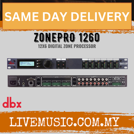 Dbx By Harman ZonePRO 1260 12x6 Digital Zone Processor ( ZonePRO-1260 / ZonePRO1260 )