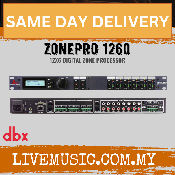 Dbx By Harman ZonePRO 1260 12x6 Digital Zone Processor ( ZonePRO-1260 / ZonePRO1260 )