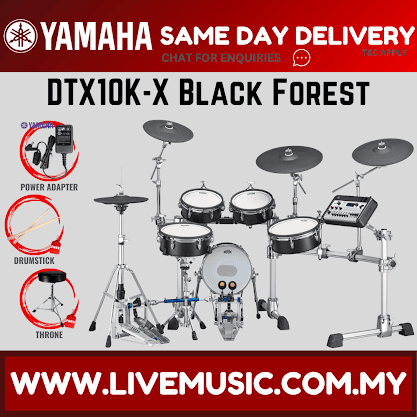 Yamaha DTX10K-X Electronic Drum Set - Black Forest ( DTX10 / DTX10K / DTX10KX )