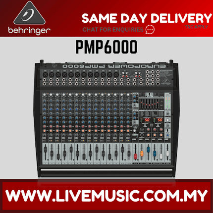 Behringer Europower PMP6000 16-channel 1600-Watt Powered Mixer ( PMP-6000 / PMP 6000 )