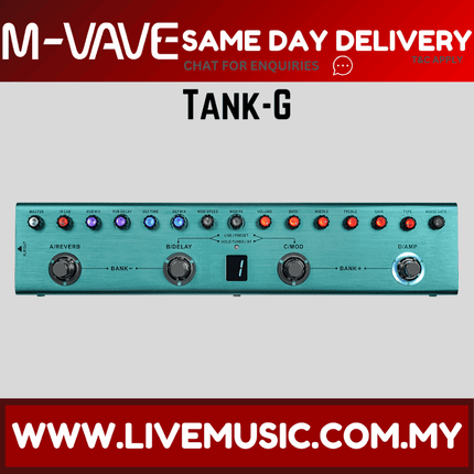 M-vave Tank-G Rechargeable Guitar Multi Effects Pedal ( TankG/Tank G)