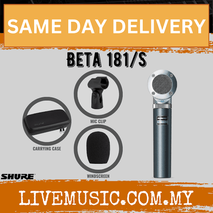 Shure Beta 181/S Supercardioid Small-diaphragm Condenser Microphone ( BETA181S / BETA 181S )