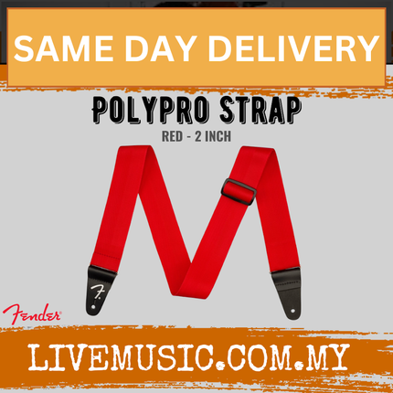 Fender Polypro Guitar Strap, Blue / Black / Gray / Red