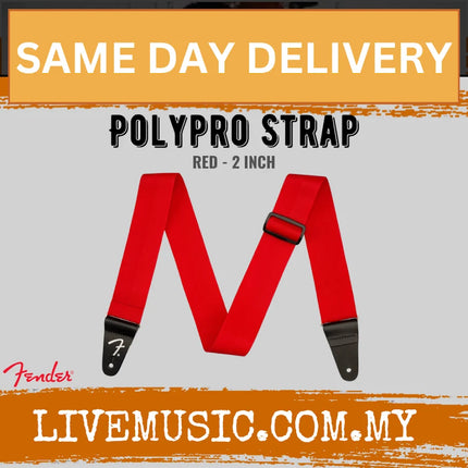 Fender Polypro Guitar Strap, Red