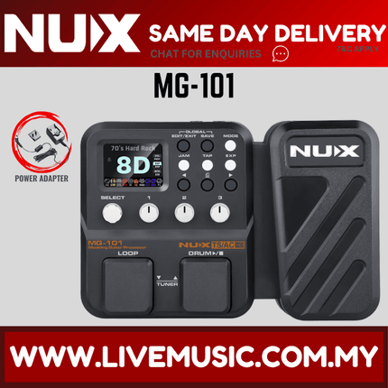 Nux MG-101 Modeling Guitar Processor ( MG101 MG 101 ) Replace Nux MG100 MG-100