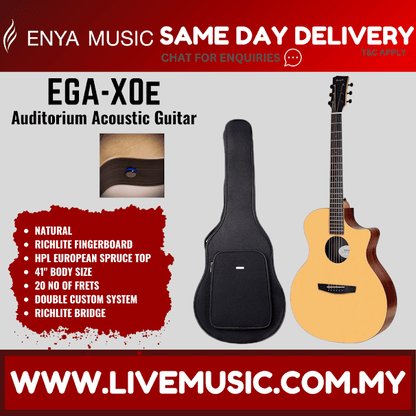 Enya EGA-X0 EQ 41" Grand Auditorium HPL Spruce Acoustic Guitar With Bag (EGA X0E EGAX0E)