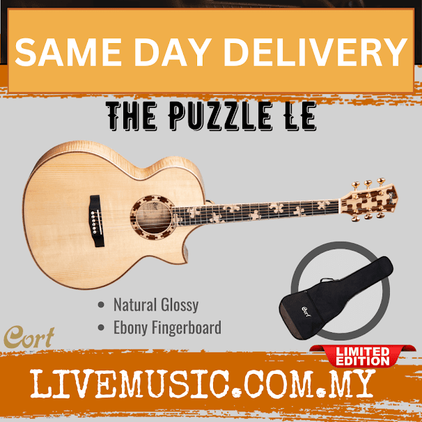 Cort The Puzzle LE Limited Edition Acoustic-Electric Guitar with Bag - Natural Glossy (ThePuzzleLE)
