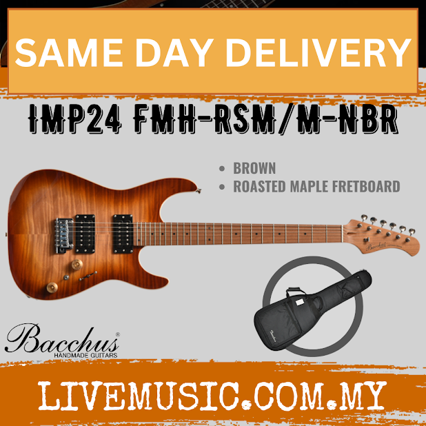 Bacchus IMP24 FMH-RSM/M-N Universe Series Roasted Maple Electric Guitar, - Without Accessories ( IMP24FMH RSMM N / IMP24FMHRSMM)