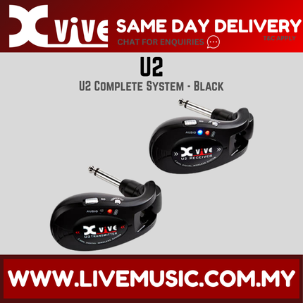 Xvive U2 Digital Wireless Guitar System With Rechargeable Transmitter And Receiver - ( U 2 )