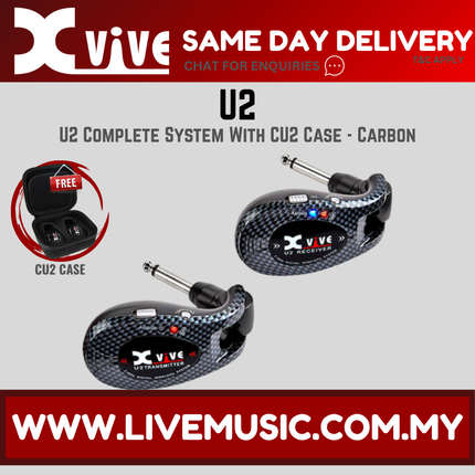 Xvive U2 Digital Wireless Guitar System with Xvive CU2 Travel Case ( U 2 / CU2)