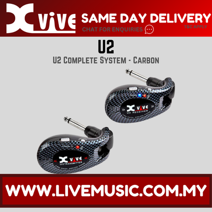 Xvive U2 Digital Wireless Guitar System With Rechargeable Transmitter And Receiver - ( U 2 )
