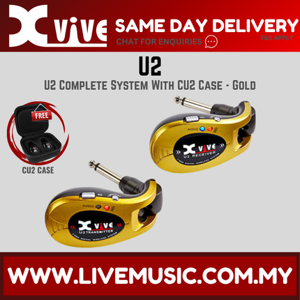 Xvive U2 Digital Wireless Guitar System with Xvive CU2 Travel Case ( U 2 / CU2)