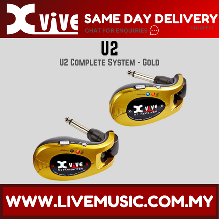 Xvive U2 Digital Wireless Guitar System With Rechargeable Transmitter And Receiver - ( U 2 )