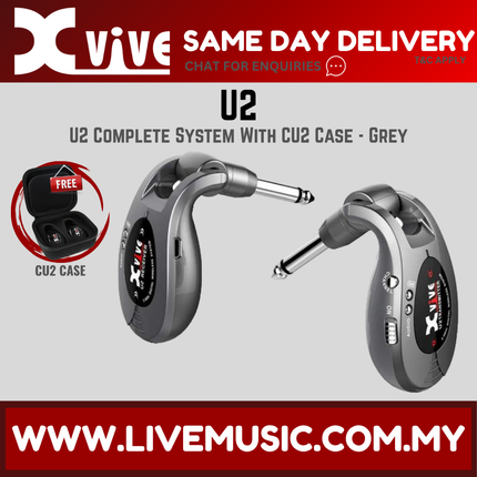 Xvive U2 Digital Wireless Guitar System with Xvive CU2 Travel Case ( U 2 / CU2)