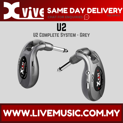 Xvive U2 Digital Wireless Guitar System With Rechargeable Transmitter And Receiver - ( U 2 )