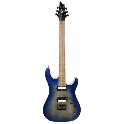 Cort KX300 Electric Guitar Macassar Ebony Fretboard with Gig Bag - Open Pore Cobalt Burst (KX-300/KX 300)