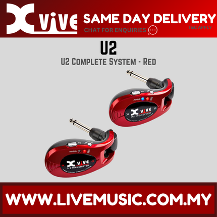 Xvive U2 Digital Wireless Guitar System With Rechargeable Transmitter And Receiver - ( U 2 )