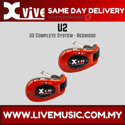 Xvive U2 Digital Wireless Guitar System With Rechargeable Transmitter And Receiver - ( U 2 )