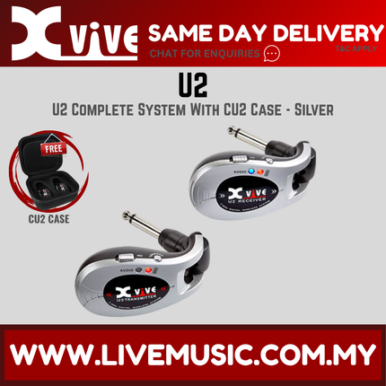 Xvive U2 Digital Wireless Guitar System with Xvive CU2 Travel Case ( U 2 / CU2)