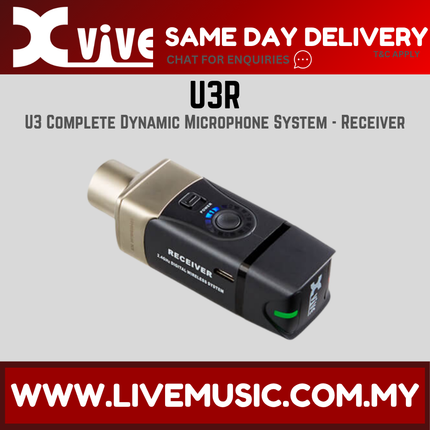 Xvive U3R Microphone Wireless Receiver System For Dynamic Mic ( U3 R )