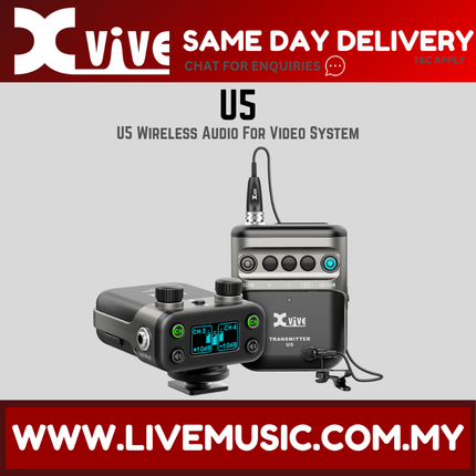 Xvive U5 Wireless Audio For Video System With LV1 Lavalier Mic For Microphones And DSLR Camera ( U 5 )