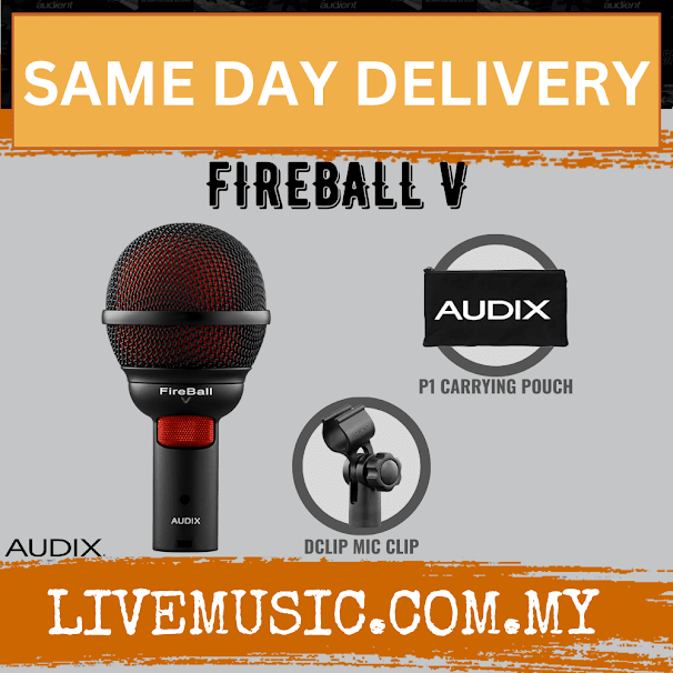 Audix FireBall V Dynamic Harmonica and Instrument Microphone ( FireBall-V / FireBallV )