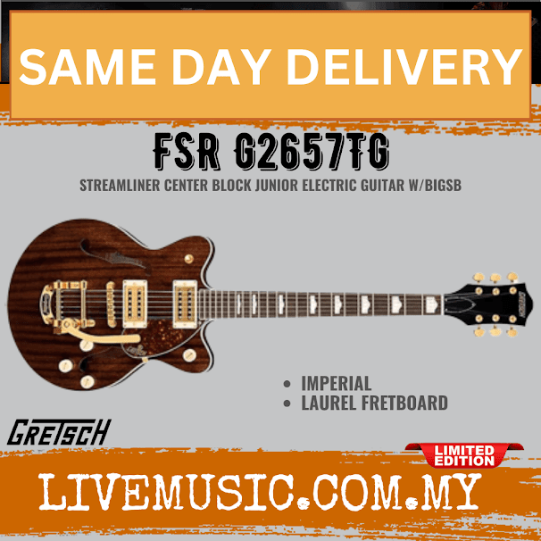 Gretsch FSR G2657TG Streamliner Center Block Junior Electric Guitar w/Bigsby, Imperial